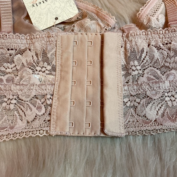 NWT intimately free people Sorento Demi Longline Bra sweet nothings sz 36C - Picture 10 of 12